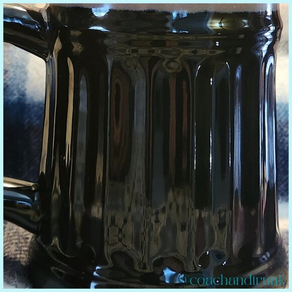 SCOTTISH STONEWARE RAISED CELTIC CROSS MUG BLACK TAN GLAZE IMPORT NWT - Picture 5 of 9